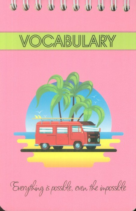 دفترچه لغت A6 (VOCABULARY،چند طرح)،(سیمی)