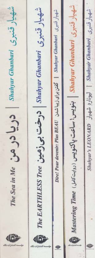مجموعه پنج کتاب از شاعر شهیار قنبری (پنج حرف درشت در مشت)،(5جلدی،باقاب)