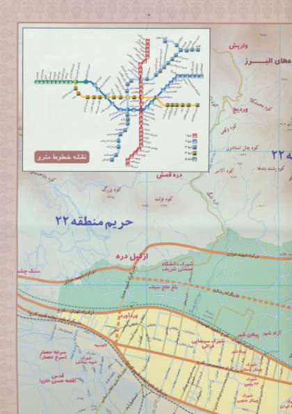 نقشه مناطق شهرداری تهران (گلاسه)