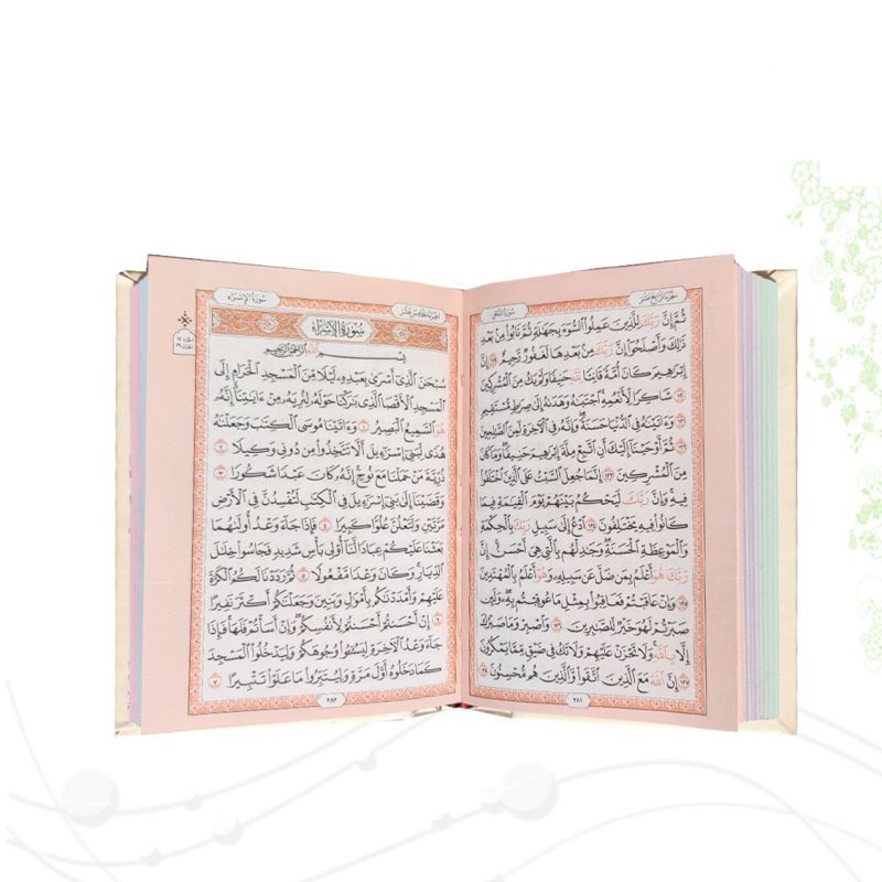 قرآن نیم جیبی بدون ترجمه داخل رنگی چرم
