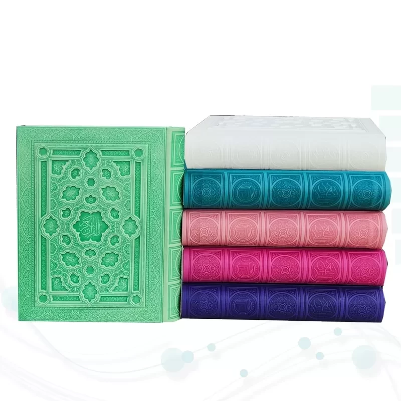 قرآن وزیری تحریر داخل رنگی چرم جعبه دار برجسته نفیس