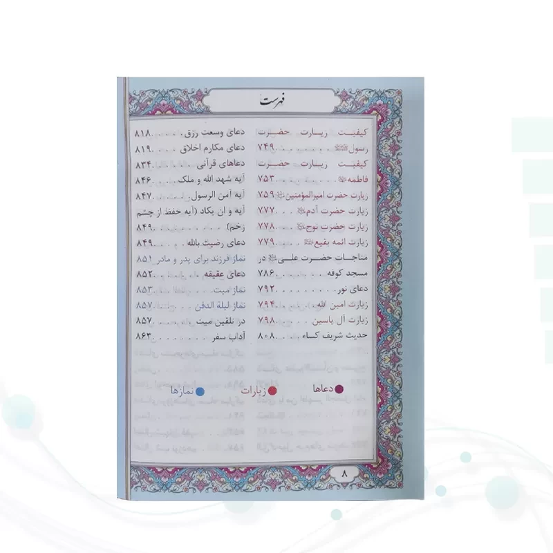 منتخب مفاتیح جیبی رقعی داخل رنگی چرم با پلاک
