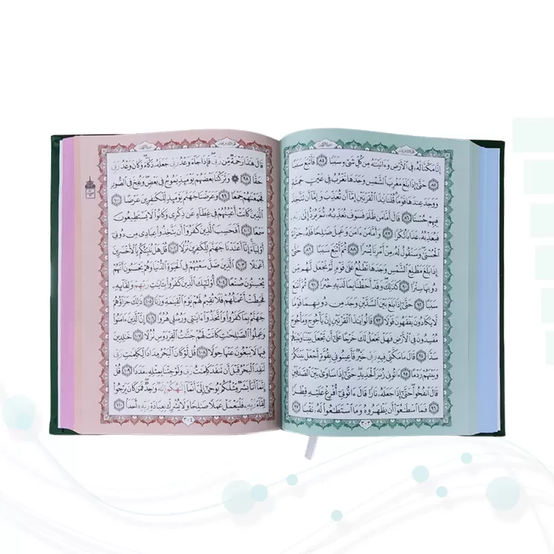 قرآن وزیری بدون ترجمه داخل رنگی چرم طرح جدید