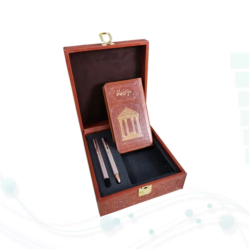 حافظ پالتویی چرم با خودکار و روان نویس