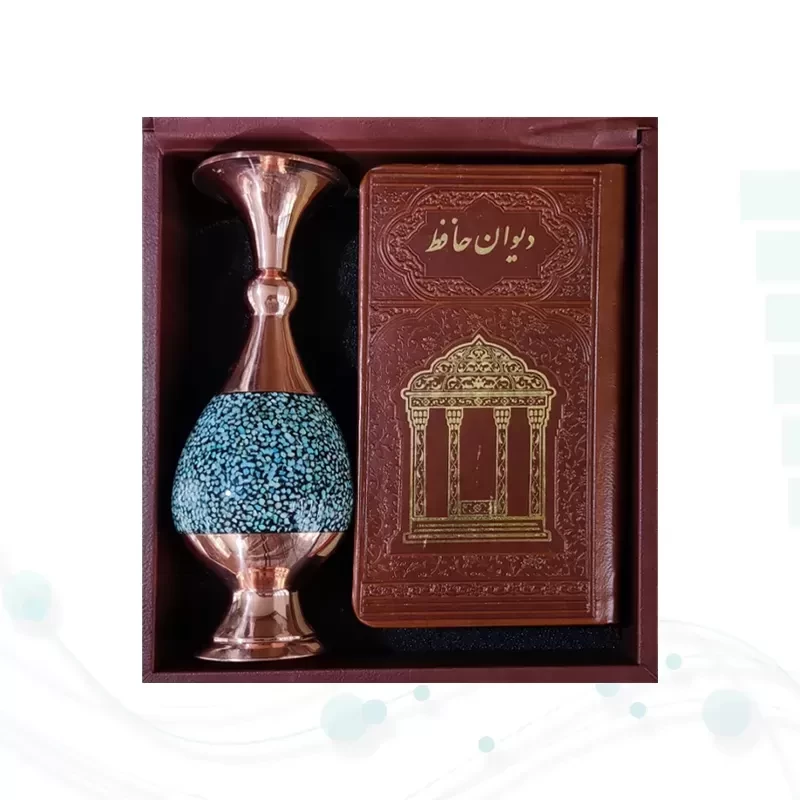حافظ پالتویی چرم با گلدان فیروزه