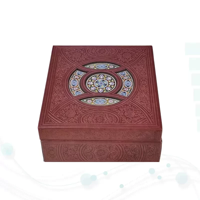 حافظ پالتویی چرم با گلدان فیروزه
