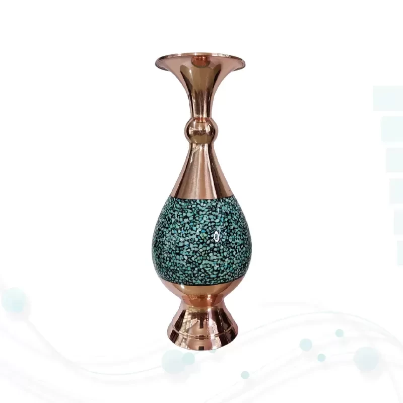 حافظ پالتویی چرم با گلدان فیروزه