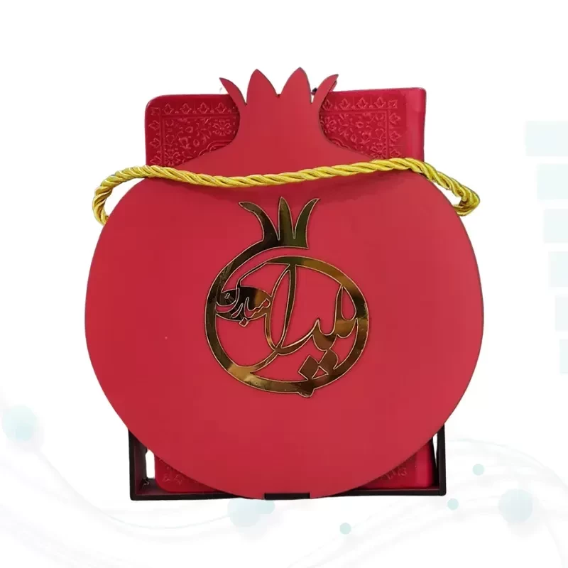 حافظ جیبی چرم انار با ساک طرح انار
