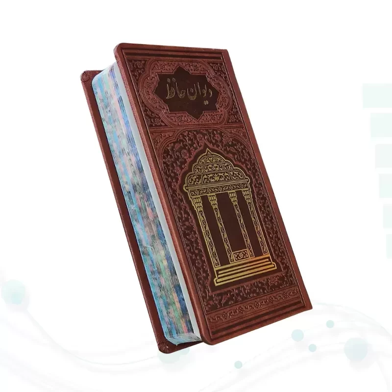 دیوان حافظ پالتویی چرم با ساک طرح انار با خودکار