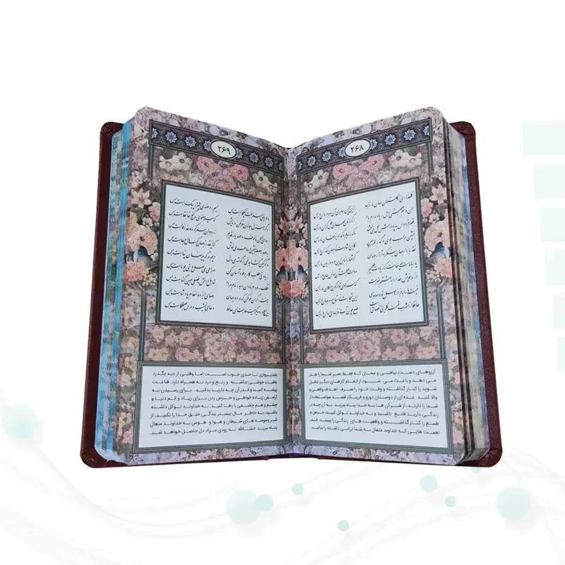 دیوان حافظ پالتویی چرم با ساک طرح انار با خودکار