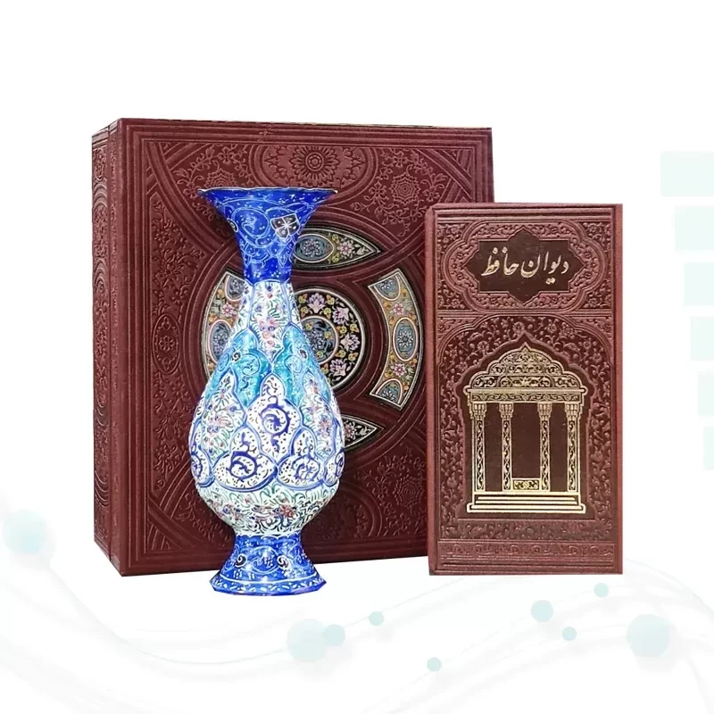 حافظ پالتویی چرم با گلدان مینا