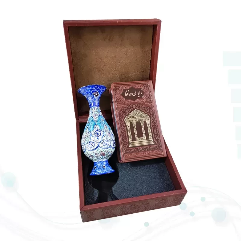 حافظ پالتویی چرم با گلدان مینا
