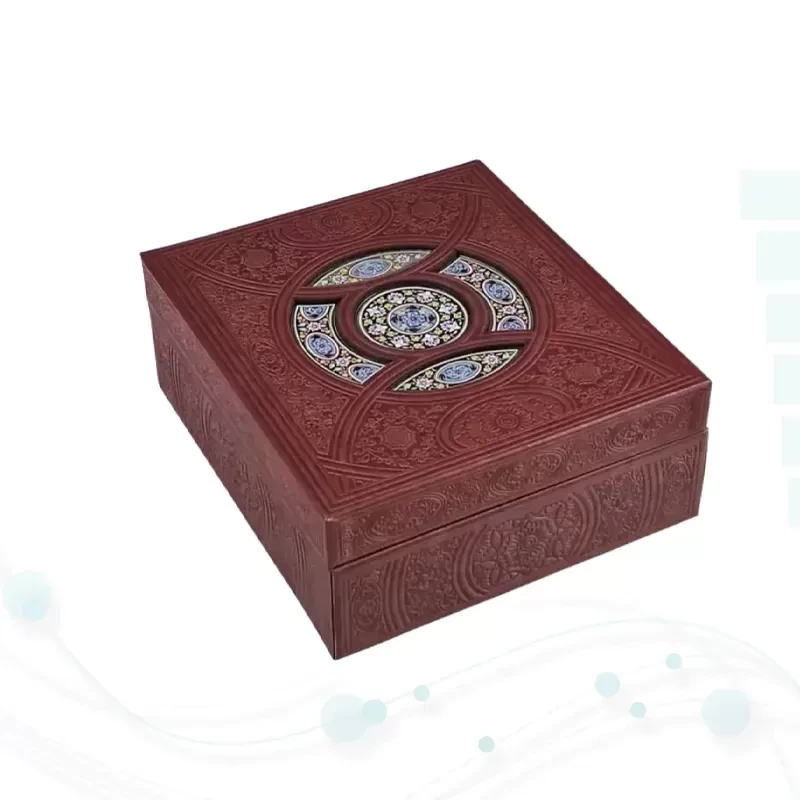 حافظ پالتویی چرم با گلدان مینا