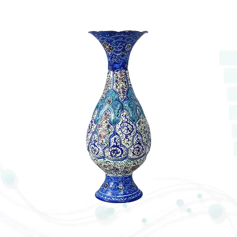 حافظ پالتویی چرم با گلدان مینا