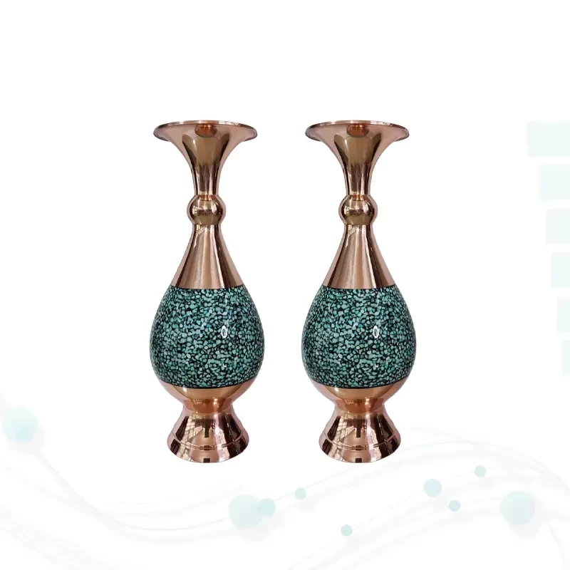 حافظ وزیری معطر چرم با 2 گلدان فیروزه