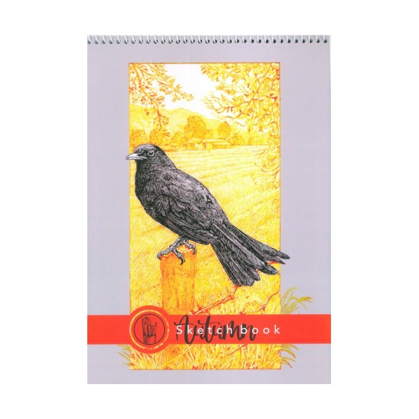 دفتر نقاشی و طراحی 40 برگ (طرح پاییز،کد 1282)،(سیمی)