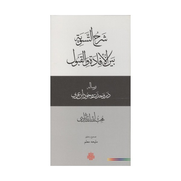 شرح التسویه بین الافاده و القبول (رساله در وحدت وجود ابن عربی)