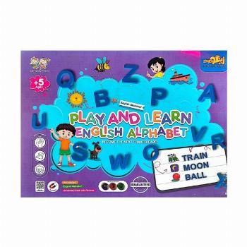 مجموعه بازی کن و یاد بگیر مگنتی همراه با وایت برد (آموزش الفبای انگلیسی:ENGLISH ALPHABET)،(باجعبه)