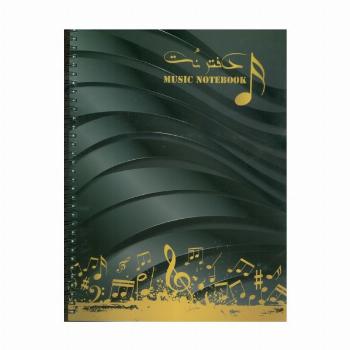 دفتر نت 100 برگ (5 خط،مشکی)،(سیمی)