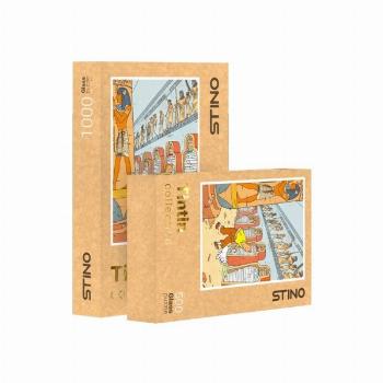 پازل شیشه ای استینو 1000 تکه طرح تن تن (کد 19118)،(باجعبه)