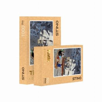 پازل شیشه ای استینو 1000 تکه طرح تن تن (کد 19111)،(باجعبه)