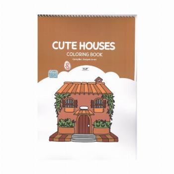 کتاب رنگ آمیزی CUTE HOUSES (کد 1704)،(سیمی)