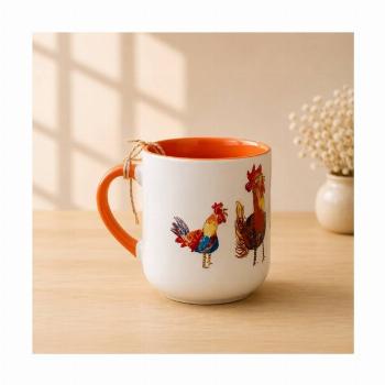 ماگ انحنادار طرح خروس ها (باجعبه)