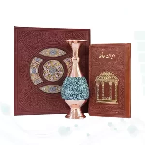 حافظ پالتویی چرم با گلدان فیروزه