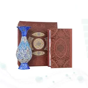 گزیده شاهنامه پالتویی چرم با گلدان مینا